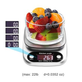 Supermarket Kitchen Scales Stainless Steel Weighing For Food Diet 22lb(1oz) Balance Measuring LCD Precision Electronic Vegetable Mark; Postal Sca Supermarket Kitchen Scales Stainless Steel Weighing For Food Diet 22lb(1oz) Balance Measuring LCD Precision Electronic Vegetable Mark; Postal Sca