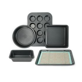 HAWOK 8-Piece Nonstick Bakeware Set, Carbon Steel Bake Set 8-Piece with Round Cake Pan, Square Cake Pan, Loaf Pan, Muffin Pan, Cookie Sheet HAWOK 8-Piece Nonstick Bakeware Set, Carbon Steel Bake Set 8-Piece with Round Cake Pan, Square Cake Pan, Loaf Pan, Muffin Pan, Cookie Sheet